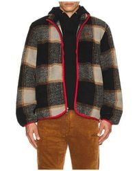 Brixton - Buffalo Plaid Sherpa Full Zip Jacket - Lyst