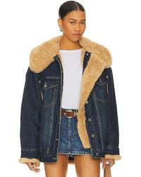 Free People - X We The Free Holly Cozy Denim Jacket - Lyst