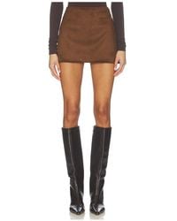 SNDY'S - Jacqui Faux Suede Mini Skirt - Lyst