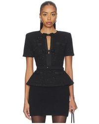 Self-Portrait - Sequin Knit Top - Lyst