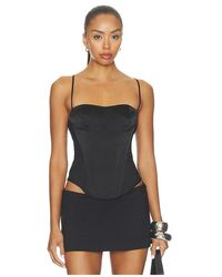 Auteur Studio - Lotus Mesh Side Corset Top - Lyst