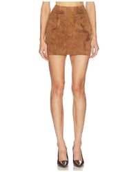 SAU LEE - Tilda Seude Skirt - Lyst