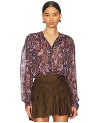 Isabel Marant - Noeline Top En Color Vino Talla (También En 36/4, 38/6, 40/8) - Lyst