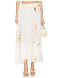 Hemant & Nandita - Falda Midi Skirt En Color Ivory Talla En - Lyst