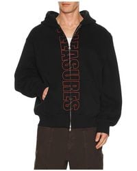 Pleasures - Sudadera Con Capucha Con Cremallera Impact En Color Negro Talla (También En Xl/1X) - Lyst