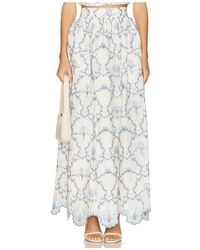 Agua Bendita - Falda Maxi Tangelo En Color Ivory Talla (También En M, S, Xs) - Lyst