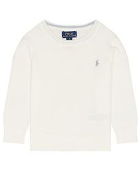 Polo Ralph Lauren - Long Sleeve Cotton Cable Knit Crewneck Sweater - Lyst