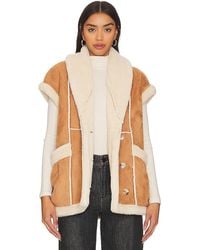 Blank NYC - Faux Leather Sherpa Vest - Lyst
