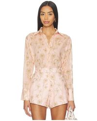 Karina Grimaldi - Coral Print Blouse - Lyst