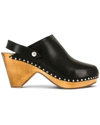 Damen Schuhe Absätze Clogs Isabel Marant Leder CLOGS TAIYA in Schwarz 