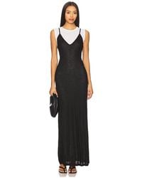 Leset - Rozzi V Neck Muscle Maxi Dress - Lyst