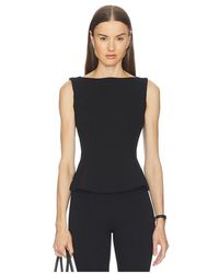GOOD AMERICAN - Soft Stretch Ponte Straight Neck Top - Lyst