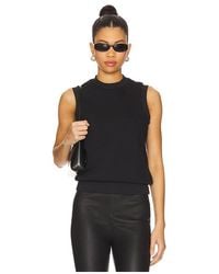 SPRWMN - Top Sin Mangas En Color Negro Talla (También En Xs) - Lyst