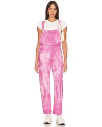 Free People - X We The Free Ziggy Denim Overall In Electric Bouquet - Lyst