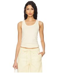 SPRWMN - Fitted Scoop Tank Top - Lyst