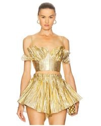 The Dolls House - Top De Corset Shelby En Color Oro Metálico Talla (También En M, S, Xl, Xs) - Lyst