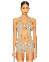 Jaded London - Button Knit Halter Top - Lyst