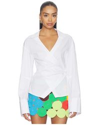 Simon Miller - Anya Poplin Wrap Top - Lyst