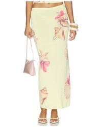 Lovers + Friends - Katia Floral Print Midi Skirt - Lyst