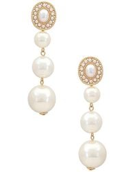 Ettika - Graduating Pearl Dangle Earrings - Lyst