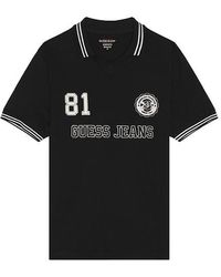 Guess - Polo De Fútbol En Color Negro Talla En - Lyst