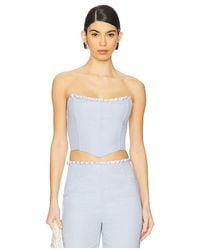 La Porte - Birkin Pearl Corset Top - Lyst