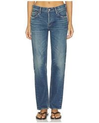 Moussy - Hadley Straight Low Rise Jeans - Lyst
