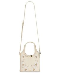 JW PEI - Brooke Mini Belted Embellished Orchid Beaded Top Handle Bag - Lyst