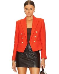 L'Agence - Brooke Double Breasted Crop Blazer - Lyst