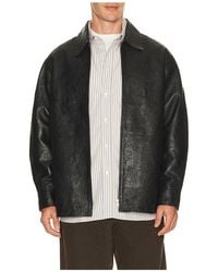 sunflower - Crinkle Leather Shirt Jacket - Lyst