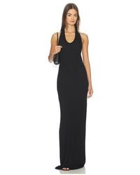 Enza Costa - Silk Rib U-Neck Halter Fluid Maxi Dress - Lyst