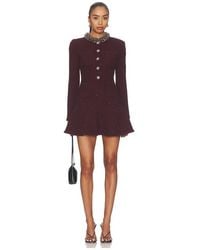 Self-Portrait - Textured Knit Embellished Mini Dress - Lyst