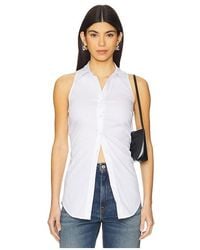 Simon Miller - Loch Sleeveless Poplin Button Up - Lyst