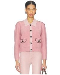 L'Agence - 'Agence Poetry Stitch Crop Cardigan - Lyst