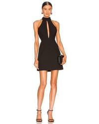 Bardot Halter Mini Dress - Black