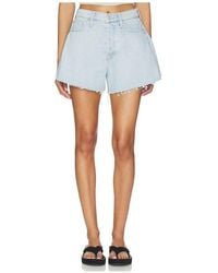 Mother - Flutter Short Fray Shorts - Lyst