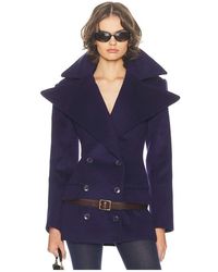 Helsa - The Dramatic Collar Peacoat - Lyst