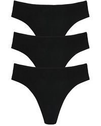 Natori - Bliss Bare Cotton Thong 3-Pack - Lyst