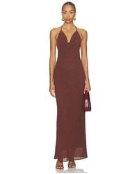 SNDY'S - Nadene Diamante Halter Maxi Dress - Lyst