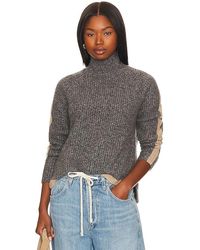 Autumn Cashmere - Tipped Mock Neck Sweater - Lyst