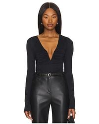 Susana Monaco - V-Neck Long Sleeve Top - Lyst