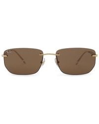 Ray-Ban - Rb3768 Rectangular Rimless Sunglasses - Lyst