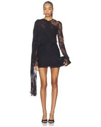 ANDAMANE - Xenia Lace Cape-Effect Mini Dress - Lyst