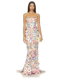 Bronx and Banco - Jasmine Floral Strapless Gown - Lyst