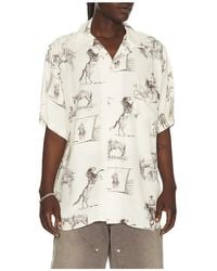 One Of These Days - Charcoal Montage Camp Shirt - Lyst