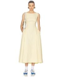 Helsa - Stretch Cotton Sateen Midi Dress - Lyst