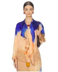 Ulla Johnson - Gesture Long Sleeve Silk Blouse En Color Peach,Royal Talla (También En 2, 4, 6, 8, 10, 12) - Lyst