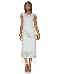 La Fuori - Aquamarine Frosted Bloom Midi Dress - Lyst
