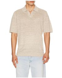 Faherty - Short Sleeve Linen Sweater Polo - Lyst