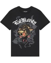 Ed Hardy - Camiseta Panther Head En Color Negro Talla (También En M, Xl/1X) - Lyst